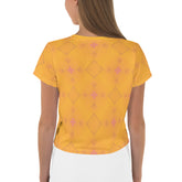 Vibrant Violets Crop T-Shirt back view.